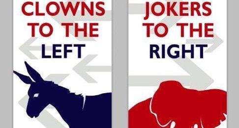 Clowns to the left, Jokers to the right